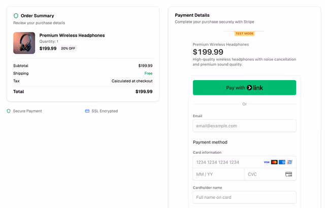 Simple Online Store with Stripe