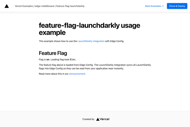 LaunchDarkly Integration example