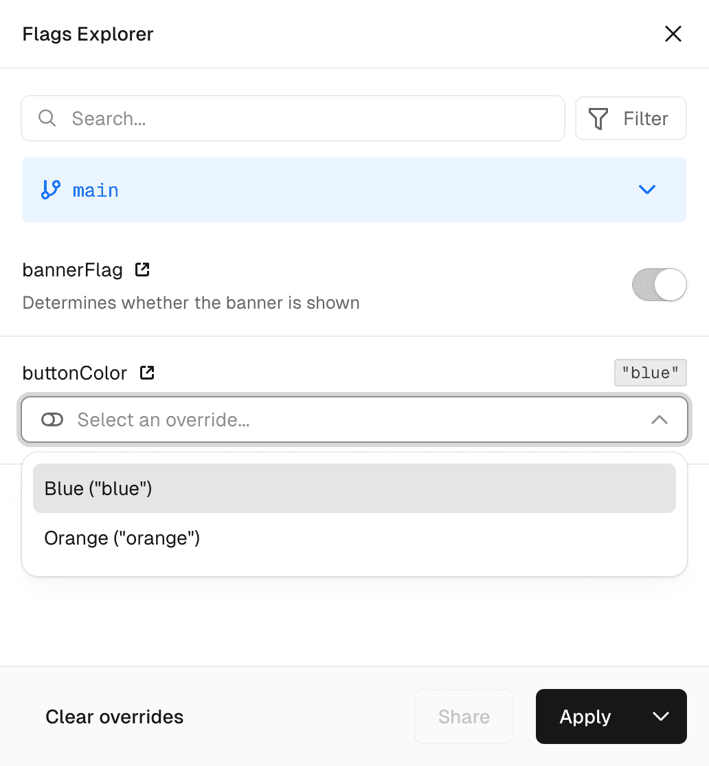 Flags Explorer showing flag values.