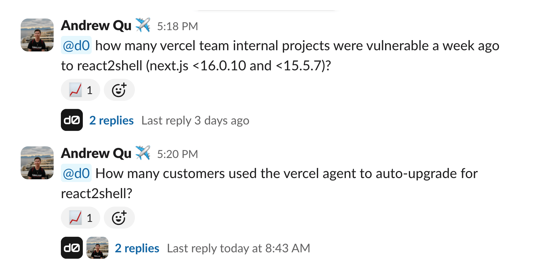 d0 enables anyone to make data-driven decisions by asking it questions in Slack