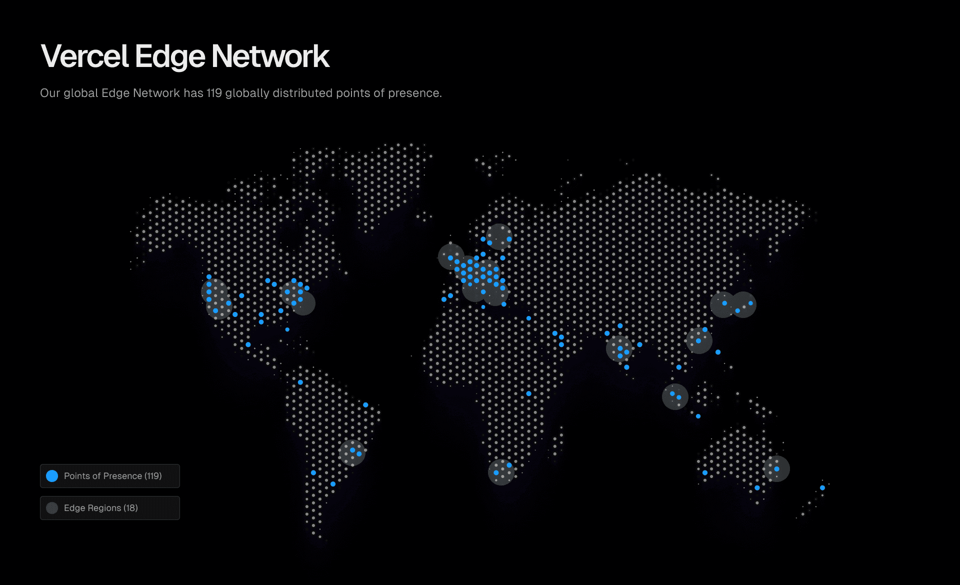 Globally available, the Vercel Edge Network handles high traffic volumes with low latency, delivering fast, reliable application performance