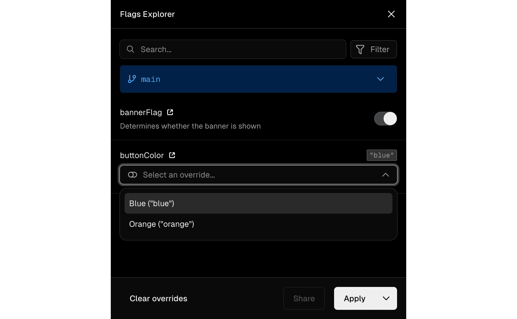 See and override your feature flags in the Vercel Toolbar with the Flags Explorer.
