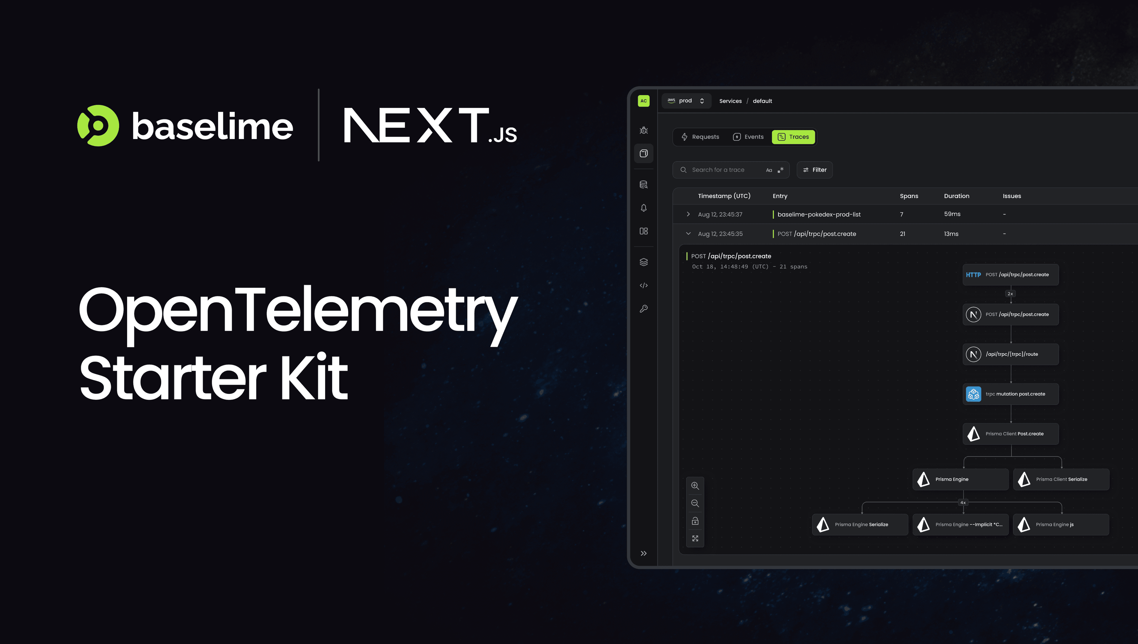 Next.js Baselime Template with OpenTelemetry thumbnail