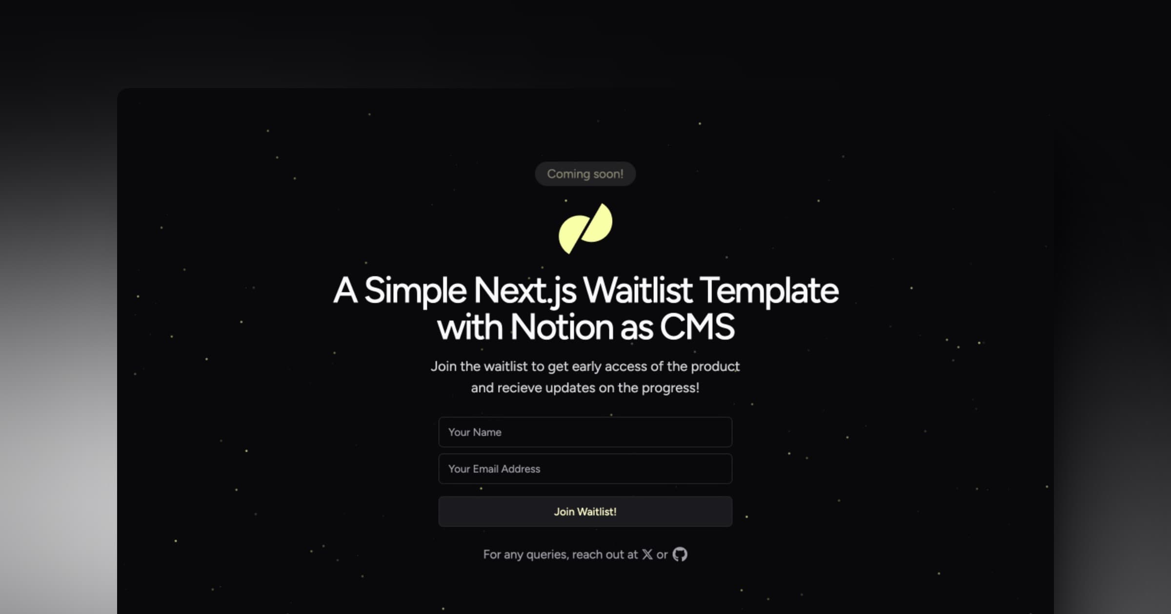 Next.js Waitlist with Notion CMS thumbnail