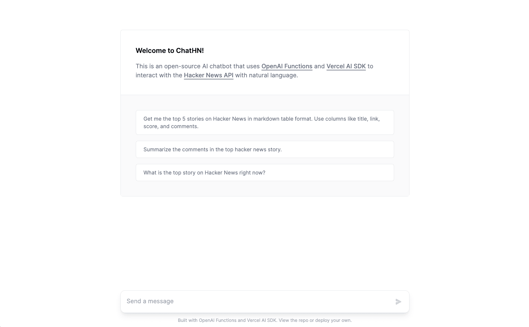 ChatHN – Chat with Hacker News thumbnail